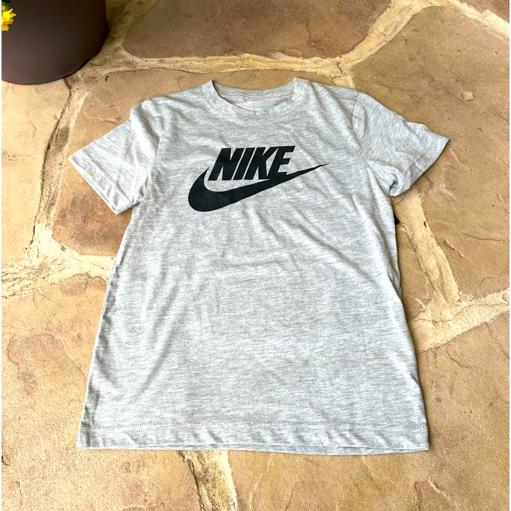 Nike, Gray Heather, Short Sleeve, Shirt, Size 7